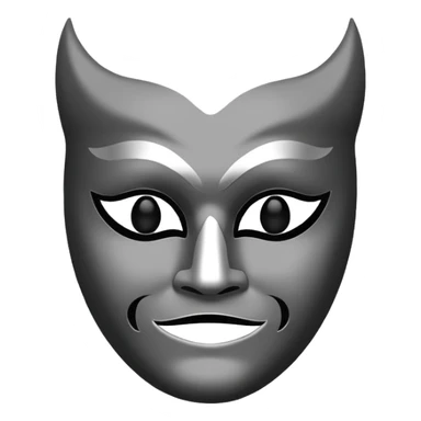 Create this emoji : 🎭 but in White and black and gray sticker
