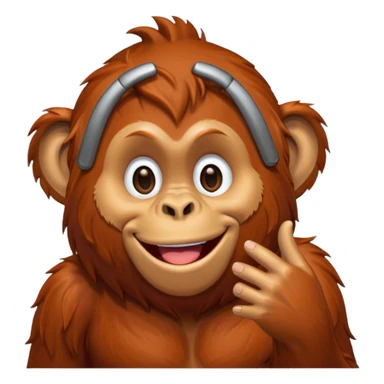 orangutang blowing kiss sticker