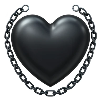 black heart with chains sticker