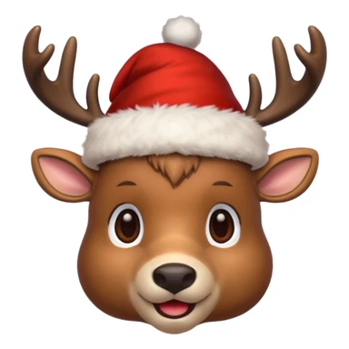a christmas deer sticker