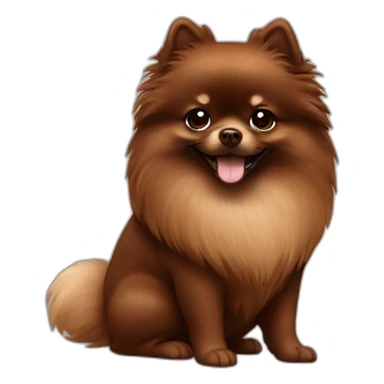 Chocolate Pomeranian sticker