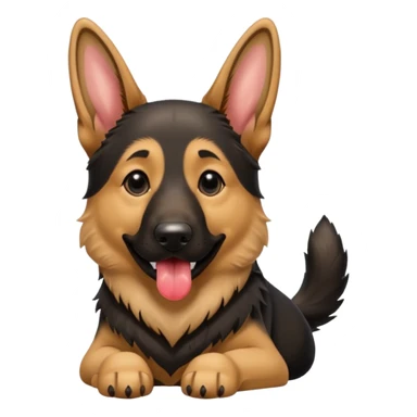 German shepard dog with extra long tongue sticker