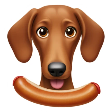 sausage dog eating a sausage  sticker