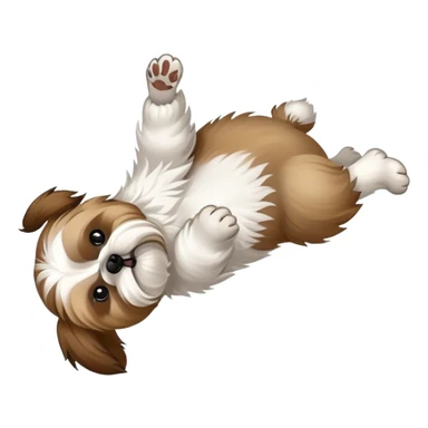 A shi-tzu doing a backflip sticker