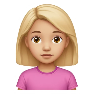 9 year old light skinned girl wearing pink shirt  sticker