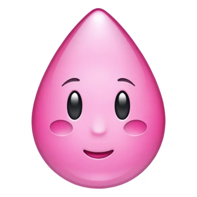 Pink Tear drop sticker