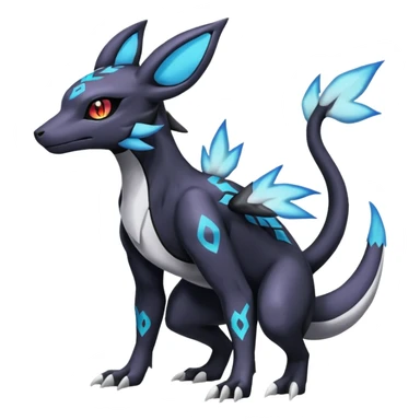 Salandit-Zekrom-Umbreon-Silvally-fusion (full body) sticker
