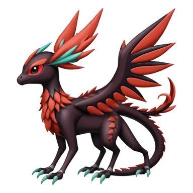 Meloetta-Yveltal-Nargacuga-Noivern-Pokémon-Fakémon-creature sticker