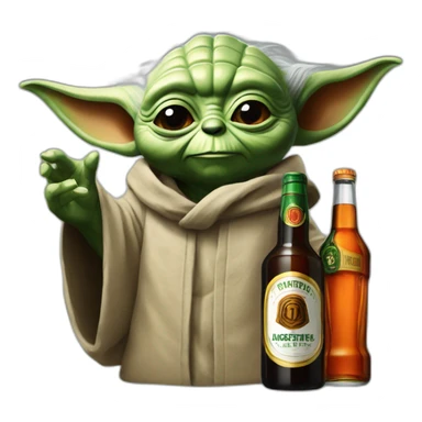 yoda with jagermeister sticker