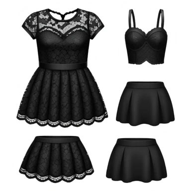 black Lace Clothing sticker