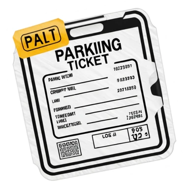 Parking ticket sticker