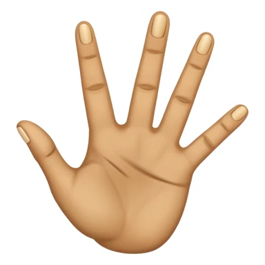 Fingering hand emoji where the first and fourth finger are folded, second and third finger are extended sticker