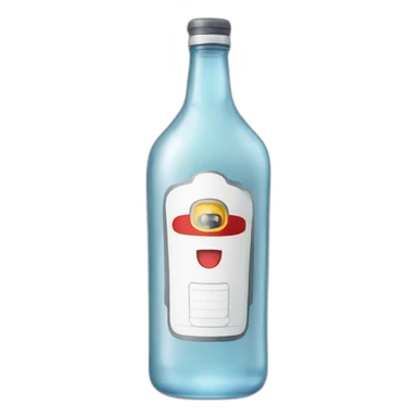 Airplane sized bottle of alchol sticker