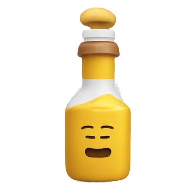 Mustard bottle in a top hot sticker