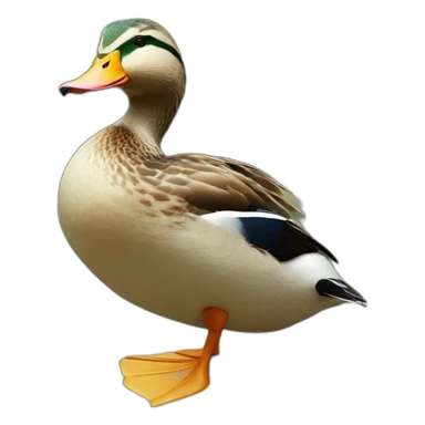 Duck pointing at me  sticker