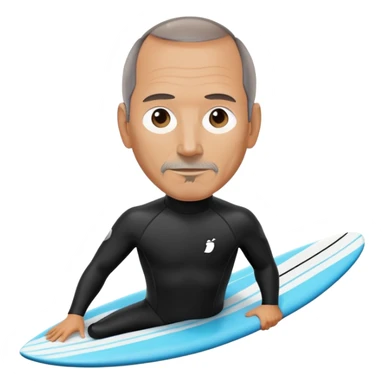 Steve Jobs Surfing  sticker