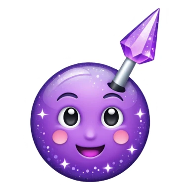 symbol glitter purple $ sticker