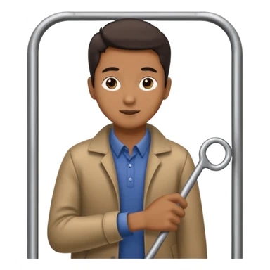 Rider holding grab bar,Metro Riders, inside metro train, no transparent. with background.i want background. sticker