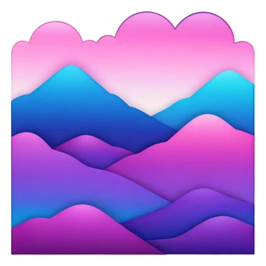Royal Purple-Magenta-Violet-Indigo-Pink-Blue-Cyan-gradient Aesthetic Scenery Deco sticker