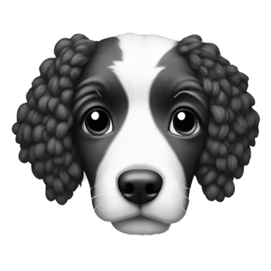 Black and white doodle with hearts  sticker
