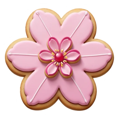 Cherry blossom shaped of a cookie sticker