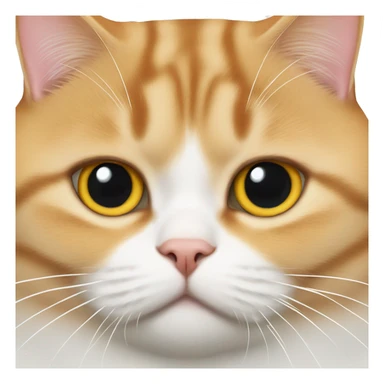 fat orange and white british shorthair cat sticker