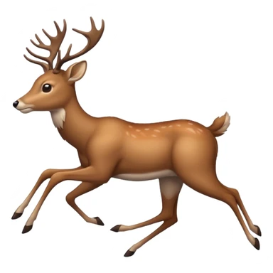 deer running sticker