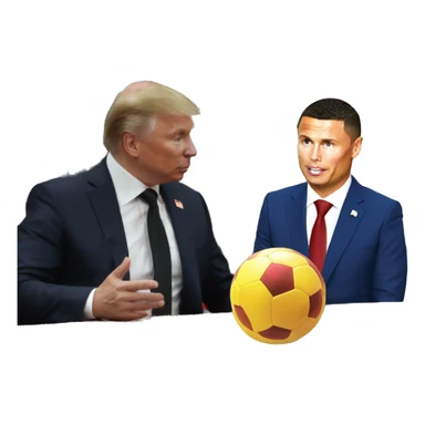 Vladimir Poutine parle à Ronaldo  sticker