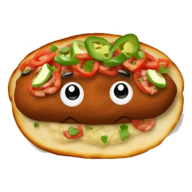 Mexican molletes with chorizo sticker