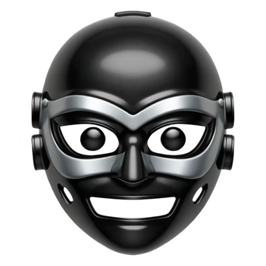 Masque noir de gardien de hockey sticker