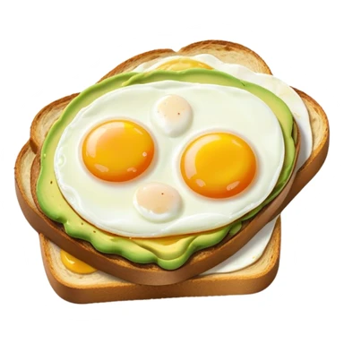 avocado toast with an egg on it sticker