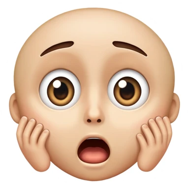 shocked face with wide open eyes and open mouth sticker