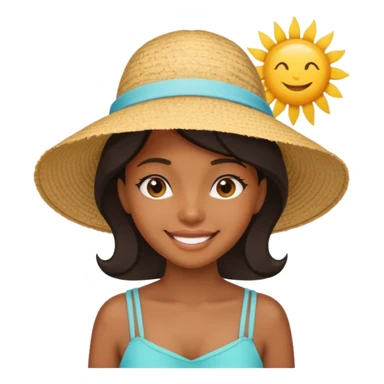 Black girl on vacation  sticker