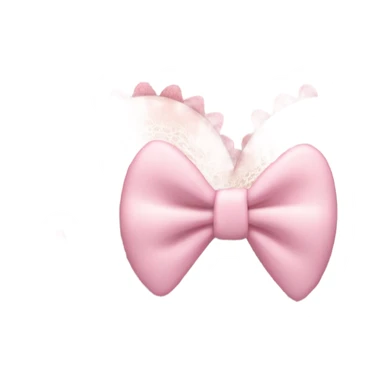 light pink heart with bow with lace and frills  sticker