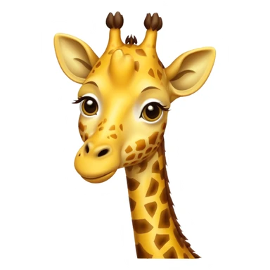 Giraffe with love heart eyes sticker