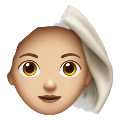 white woman with cold face and blanket sticker