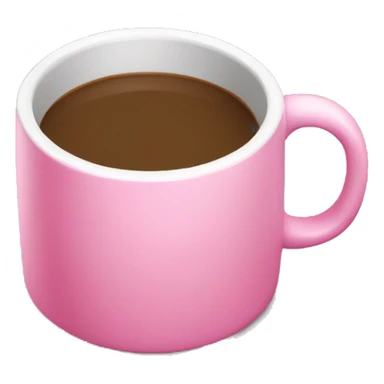 Pink mug with a smaller cup attached below it  sticker