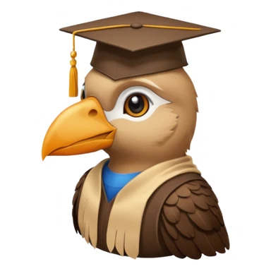Bird graduate college sticker