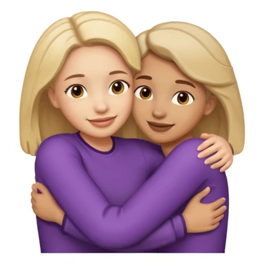 Girl and her partner hugging sticker