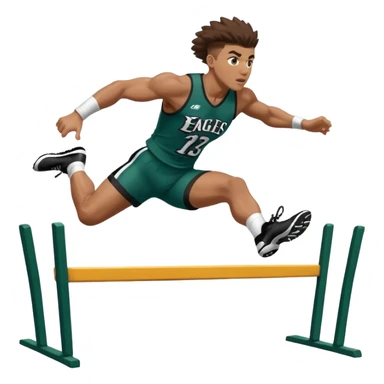 Saqoun Barkley hurdle over a person but on the eagles sticker