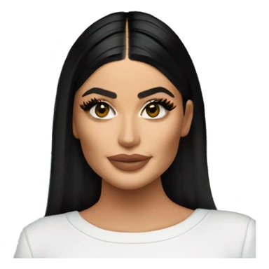 Kylie Jenner next to her mansion sticker