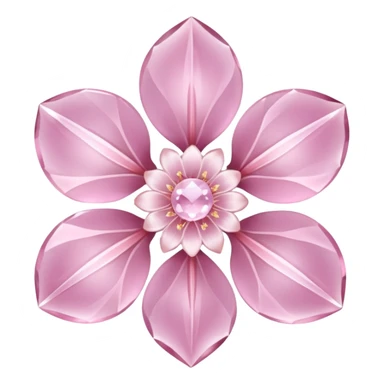 Magic mineral crystal with light pink flowers sticker