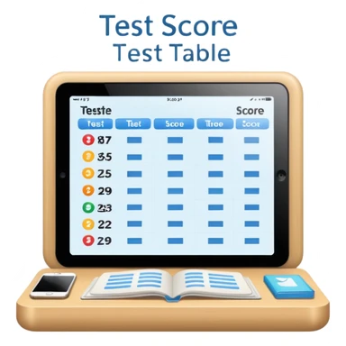 test score (table) sticker