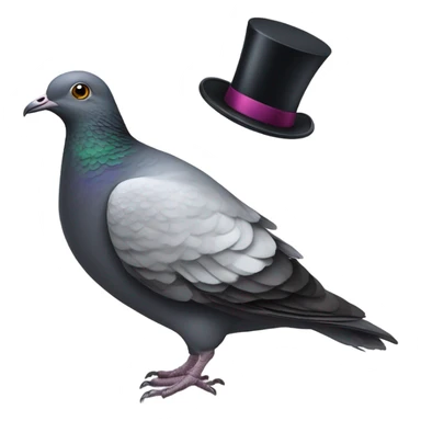 Pigeon in a top hat  sticker