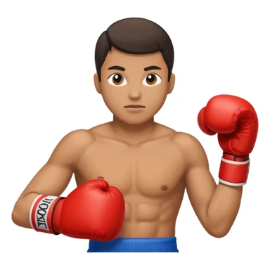 athlete in boxing gloves sticker
