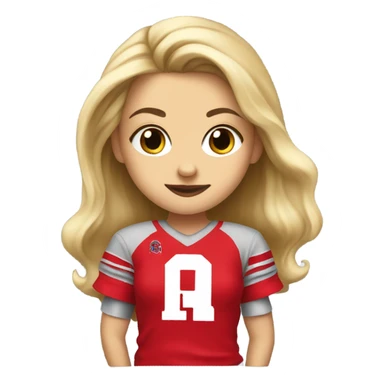 Blonde Girl Ohio state fan  sticker