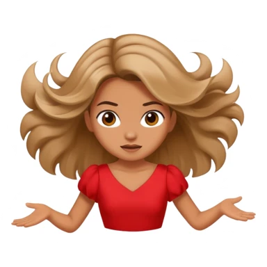 A sassy girl flipping her hair  sticker
