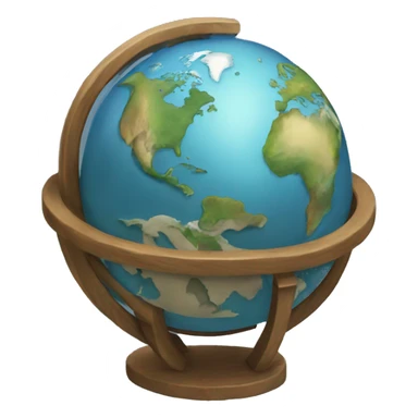 fantasy world globe sticker
