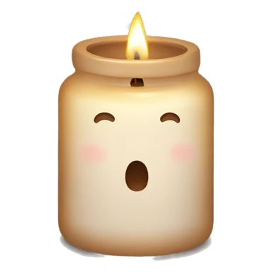 Candle In brown jar sticker