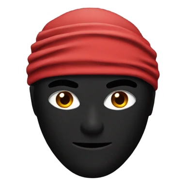 Black ninja with red ninja mask sticker